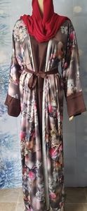Women's Open cardigan abaya dress